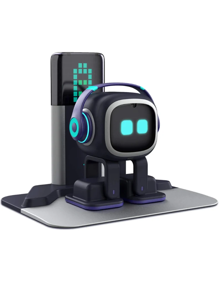 Spot emo robot intelligent emotional interaction voice AI desktop toy children accompanying pet vector