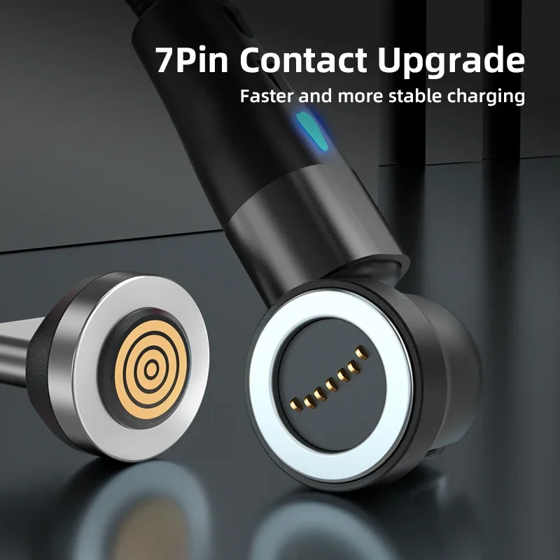 Magnetic 5A Fast Charging USB Type C Cable with 540° Rotation