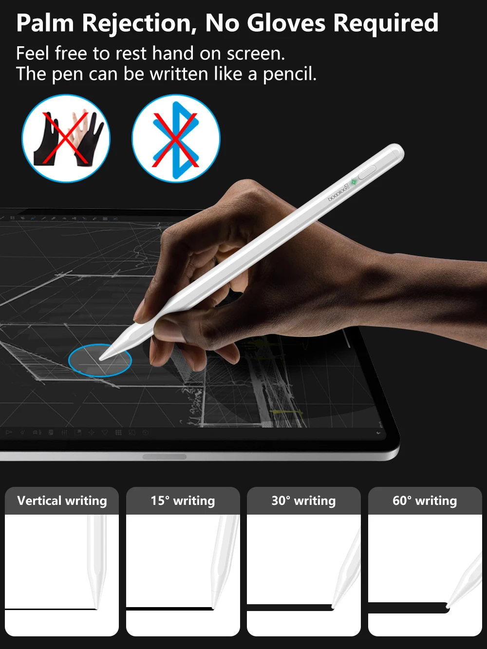 Stylet tactile pour iPad, stylet pour Apple Pencil 2 1 pour iPad Air 4 2021 Pro 11 12.9 2020 Air 3 10.5 2019 10.2 Mini 5