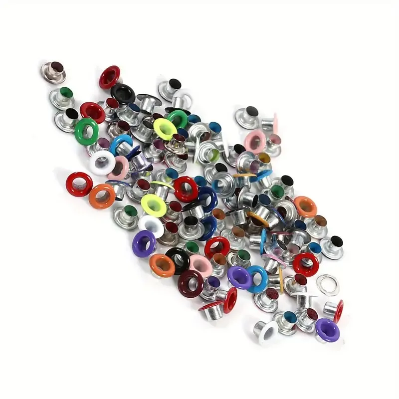 100 Sets Mixed Color 4mm Metal Eyelets for Scrapbooking, Card Making, Leather Crafts, and Garment Accessories-Fantasy Themed