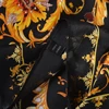 [BYSIFA] Black Gold Small Square Scarves Printed Women Fashion Luxury 100% Natural Silk Scarf Elegant Ladies Neck Scarf 53*53 4