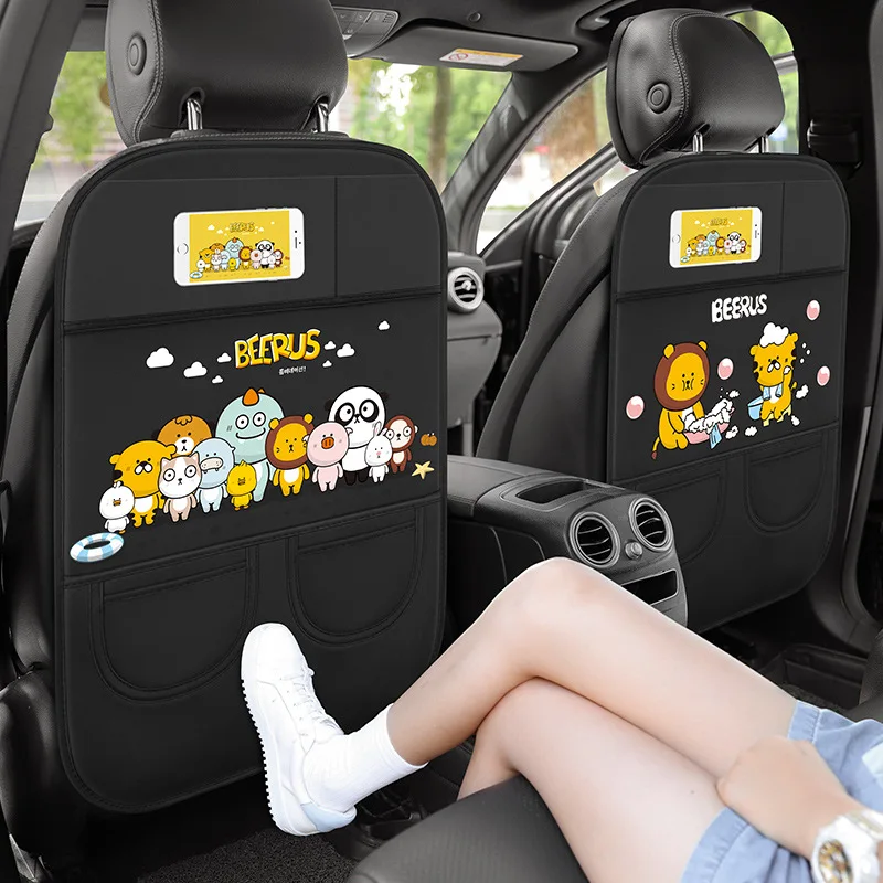 

Car Seat Back Anti Kick Pad Rear Cartoon Children's Rear Seat Anti Dirt and Anti Wear Pad Interior Back Protective Pad
