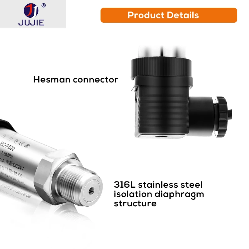 0.5% Pressure Sensor Oil Pressure Transmitter Water Air Gas Pressure Transducer