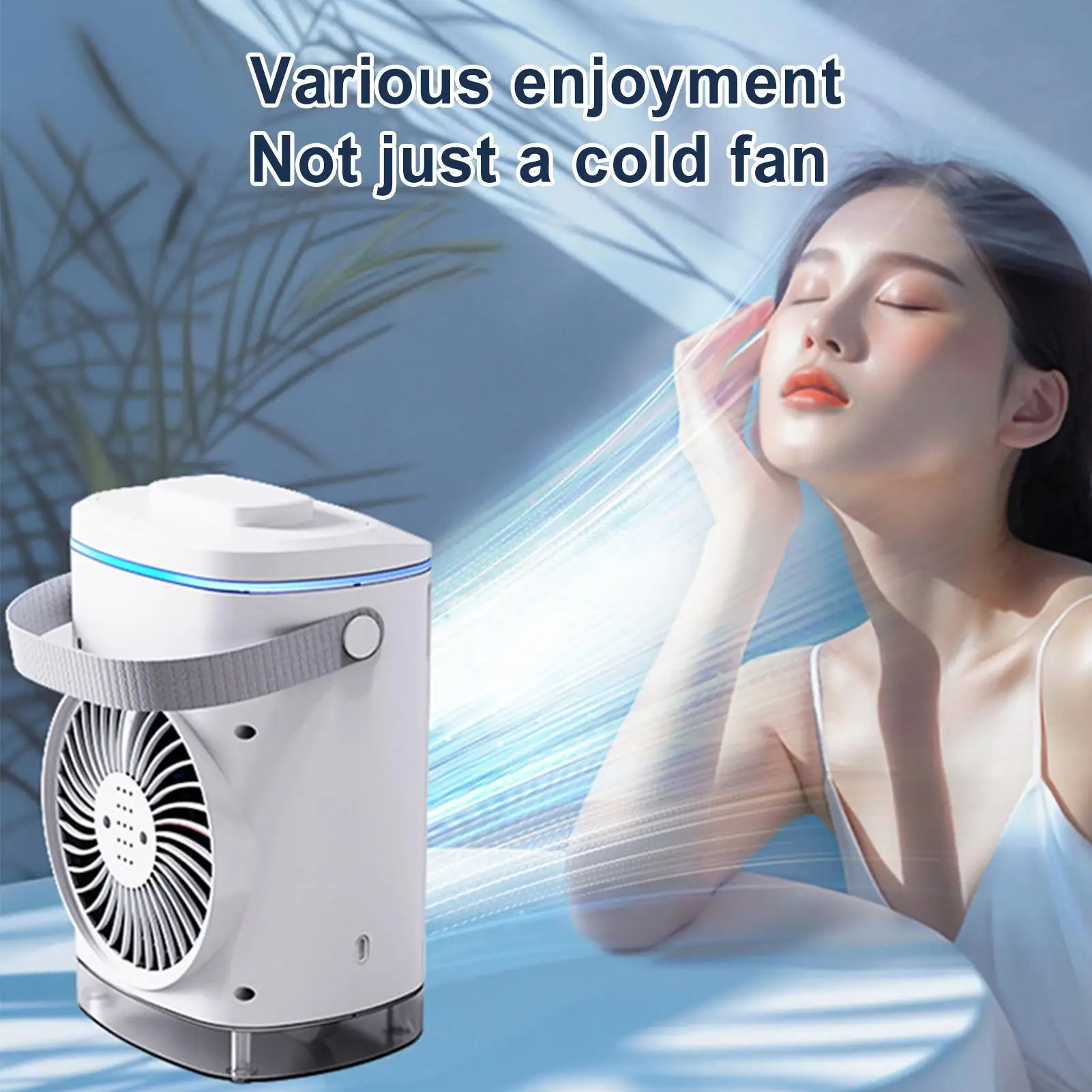 Small Electric Fan With Ice Box Office Portable Cooler Fan Desktop USB Portable For Home Bedroom