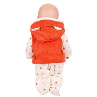 Vêtements de poupée pour bébé de 43cm, veste en cuir, pantalon, pulls, barboteuse, ensemble pour poupée américaine de 18 pouces, manteau, vêtements d'hiver 5