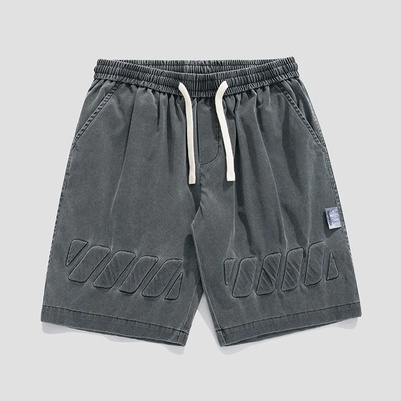 Summer For Teenagers High Quality Brand Casual Retro Wash Pure Cotton Sports Shorts Baggy Shorts 2023 Harajuku Joggers Men