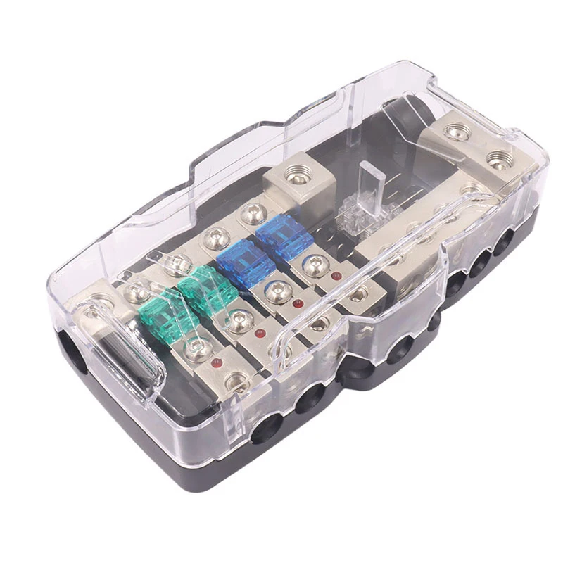 Zinc Alloy Nickel plated Fuse Holder Fuse Box Car Boat RV Power Splitting