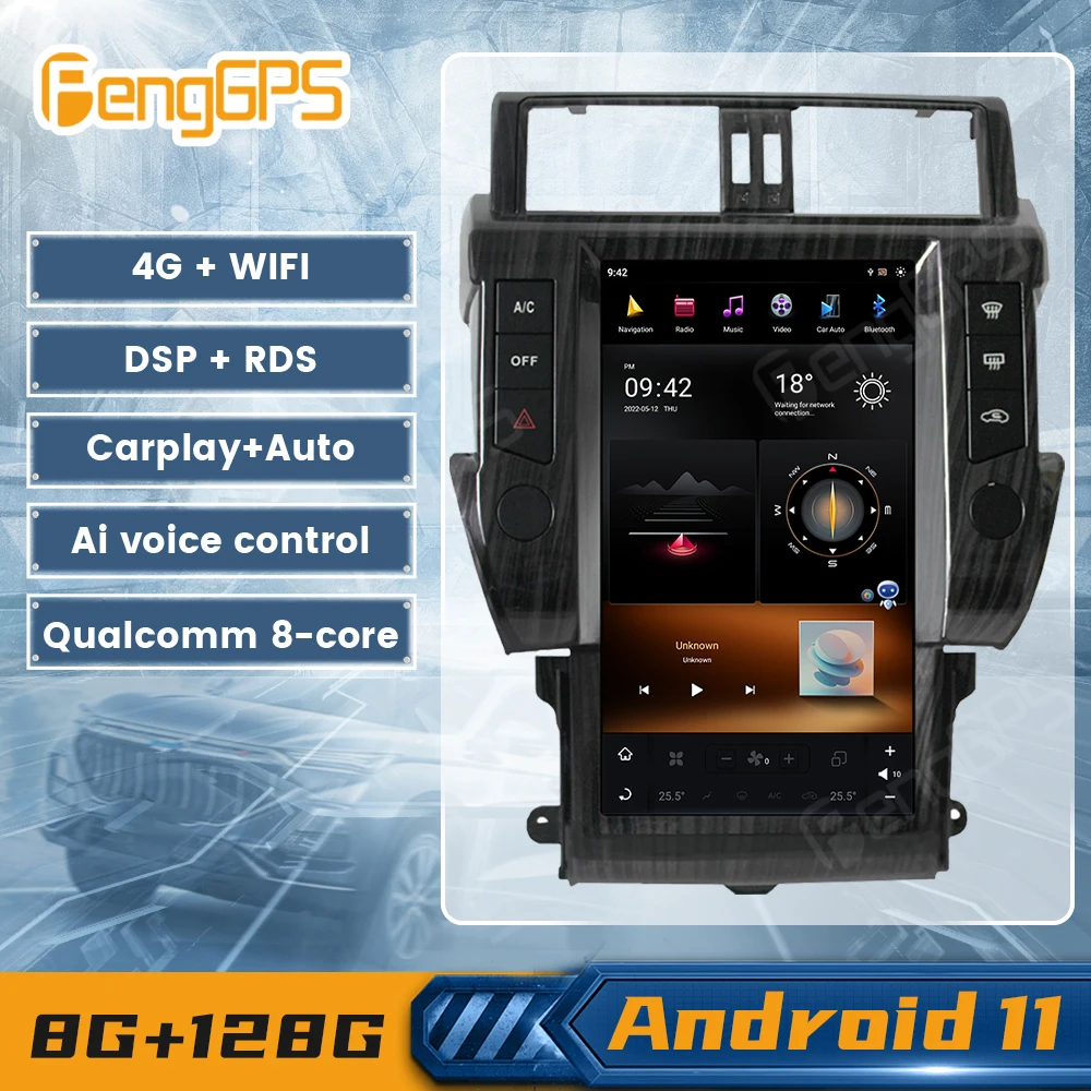 

Android Car Radio For Toyota Land Cruiser Prado 150 2014-2017 GPS Navi Auto Stereo Multimedia Player G6 System Carplay Head Unit