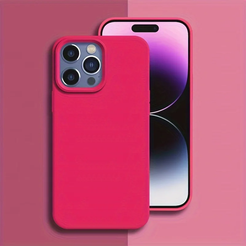 Premium Silicone Protective Case - Durable Solid Color Cover with Fall & Collision Protection