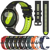 20mm 22mm Watchband Silicone Strap for Samsung Galaxy Watch 7/6/5/4 44/40mm 6 4Classic Gear S3 Band Bracelet for Huawei GT3 4Pro