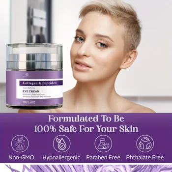 Eye Cream (Collagen & Peptides) Rejuvenates Plumps and Hydrates for A More Youthful Look - Thumbnail 3