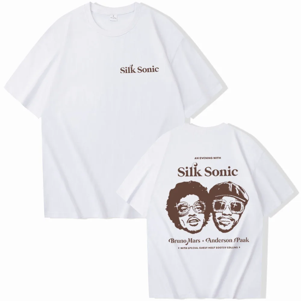 thumbnail image 1 of Camiseta de seda de Bruno Mars Sonic Regalo para fans de Bruno Mars Merchandising musical de Bruno Mars Camisetas unisex, 1 of 4