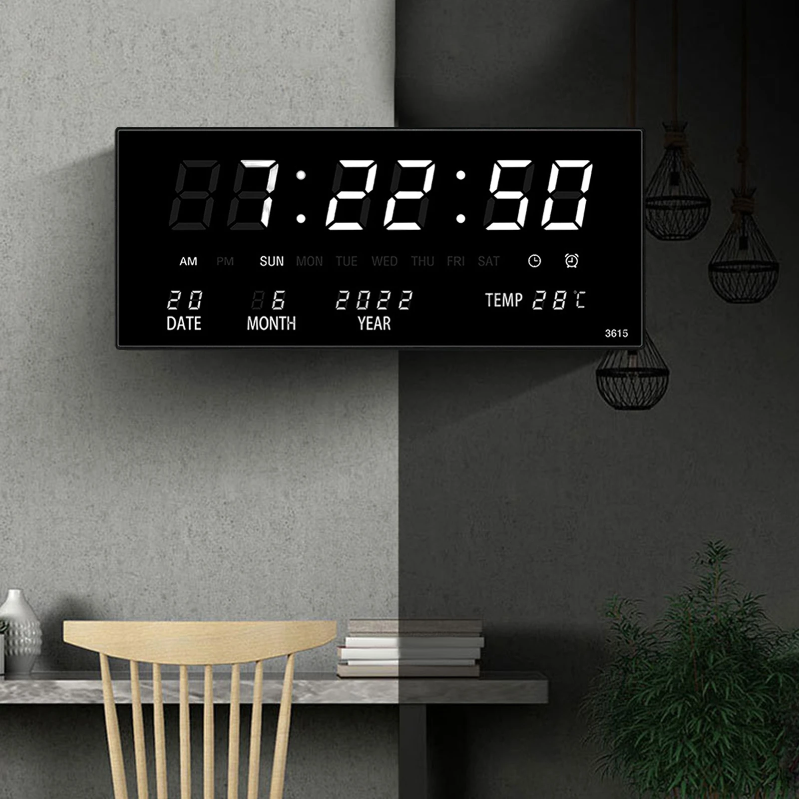 Digital Alarm Clock Temperature USB Powered Calendar Date Perpetual Calendar Electronic Clock for Bedside Travel Teens Elderly wall clock digital wall clock digital display clock