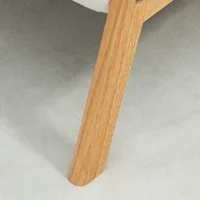 Кресло HOMCOM для гостиной, мягкое бархатное с подушками, деревянные ножки, 68x75x78 см — изображение 4