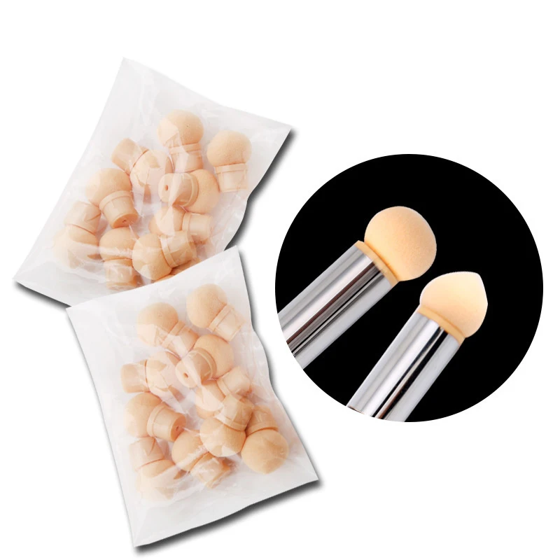 Nail Art Tools Round Sharp Head Sponge Heads Replacement Nail Art Gel Polish Color Gradient Brush Glitter Powder Dotting Manicure Tools