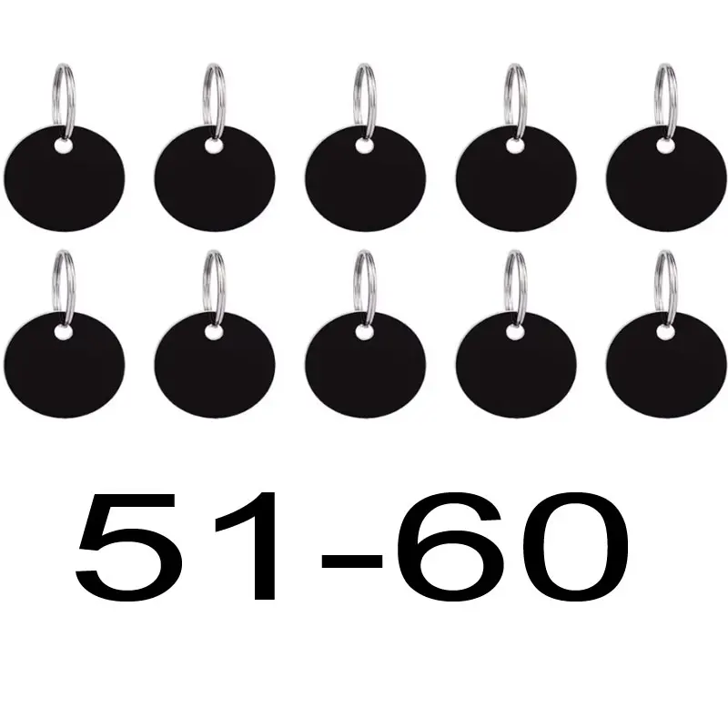 Aluminum Number Plate Key Tag with Hand Circle Design