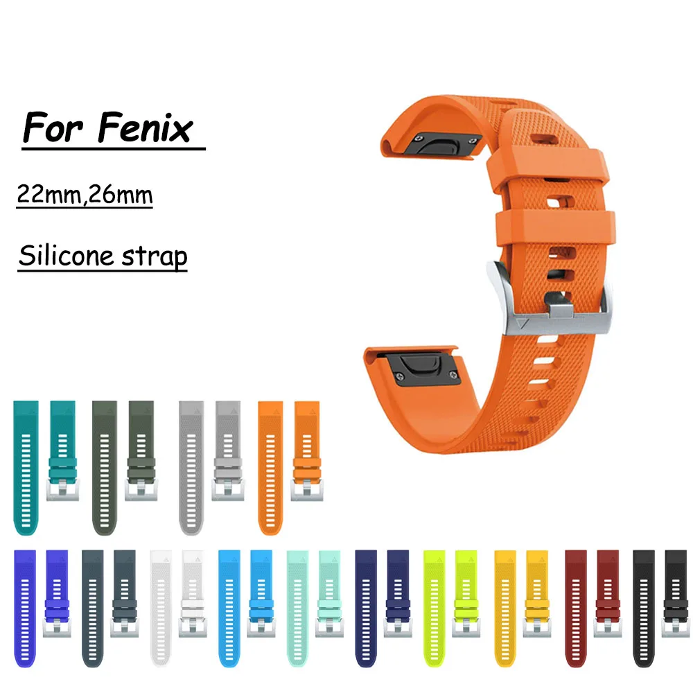Ремешок Тактический силиконовый для Garmin Fenix 5x, ремешок для часов fenix5 6 Pro 935, 6X 3HR Delta, резиновый ремешок