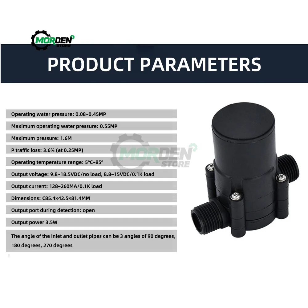 DC 9.8V-18.5V Mini High Power Hydroelectric Turbine Water Flow Generator Electric Hydroelectric Hydro Generator Power Supply hydroelectric generator