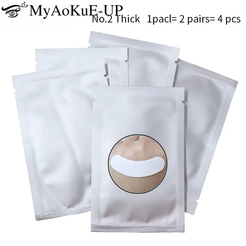 Silicone Eyelash Pad Patches Under Eye Pad For Eyelashes Extension 50 pack No.2 Thick Types