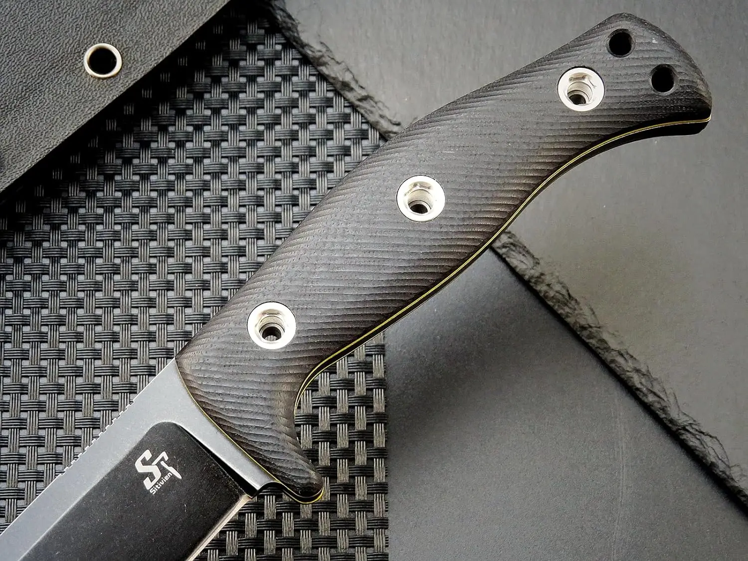 Sitivien ST12 Fixed Straight Knife DC53 Brushed Steel Blade G10 Handle Full Tang EDC Blade  Knife for Outdoors Camping Hunting 4