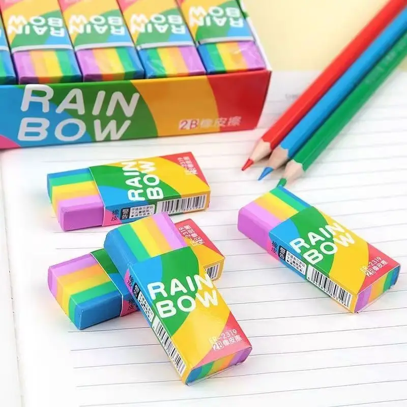 Gomas De Borrar Con Forma De Bolígrafo - Pack De 8 Colores, Diseño Ergonómico, Punta Fina Para Detalles