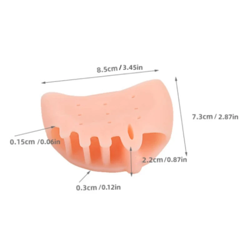 1 para silikonowych podkładek na przednią stopę korekcyjne korekcyjne żelowe korekcje Separator palców stopy nakładające się separatory do pielęgnacji stóp