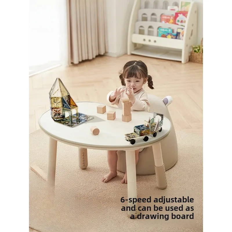 Manlong Peanut Table Kindergarten Table Baby Game Toy Lifting Adjustable Children's Learning and Chair Set