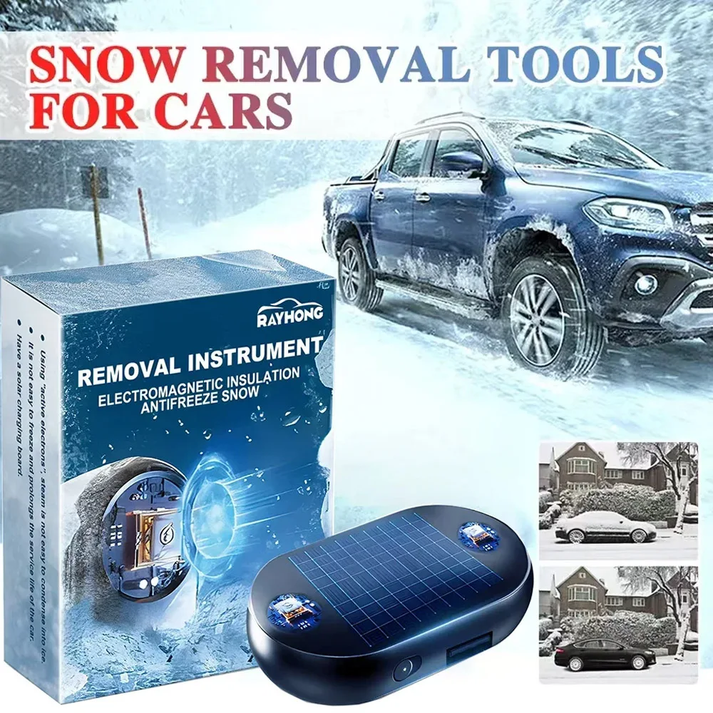 Car Window Glass Anti-ice Snow Remover Solar/USB Antifreeze Snow Removal Instrument 5-12V Microwave Molecular Deicing Instrument windshield deicing instrument,car deicer,ice deicing tool