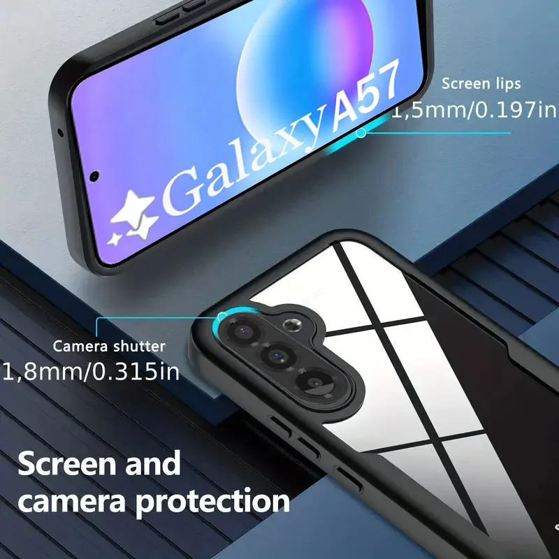 360-Degree Shockproof Clear Phone Case with Full Protection