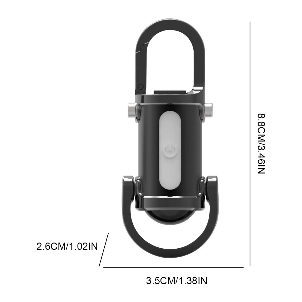 1200LM Super Bright Mini Keyring Torch LED Rechargeable Key Ring Torch for Outdoor Camping