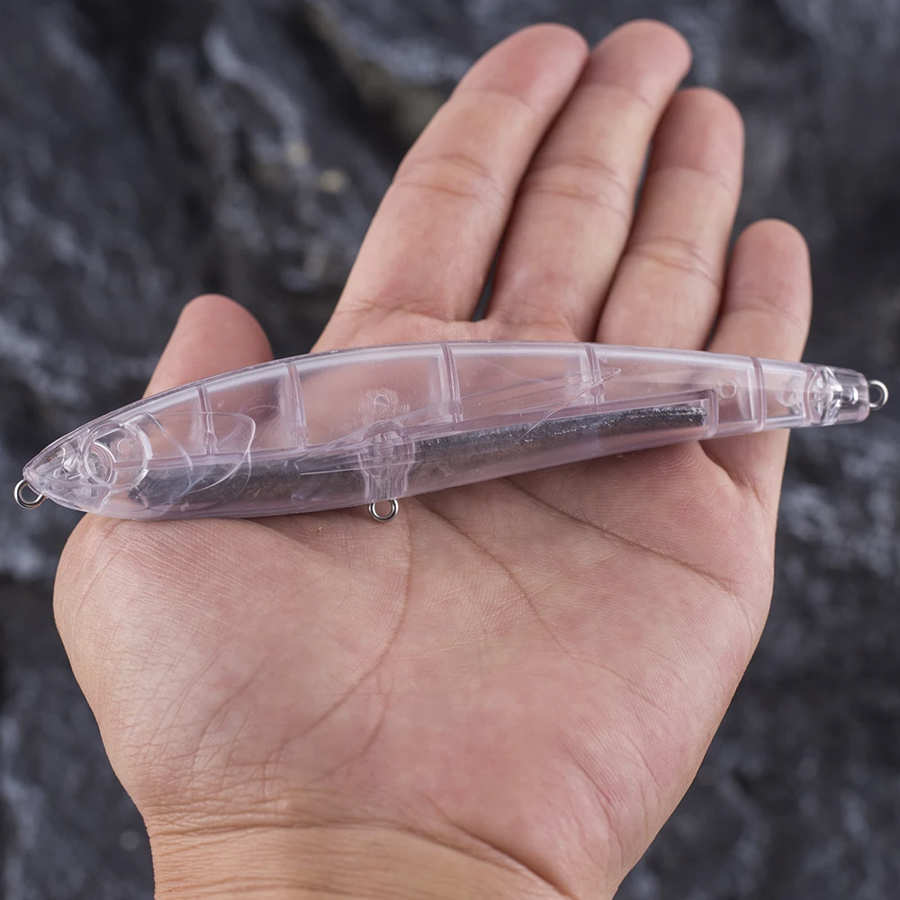 AYWFISH 5PCS / Lot 4.72in 46.5g Transparent Body Artificial