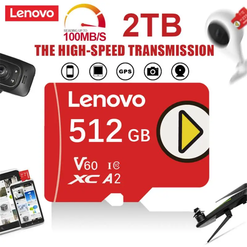 Lenovo Class10 2Tb Micro Tf Sd Card 512Gb 256Gb V30 Sd Memory Card 128Gb Tf Sd Flash Memary Card Mini Sd Per Nintendo Switch
