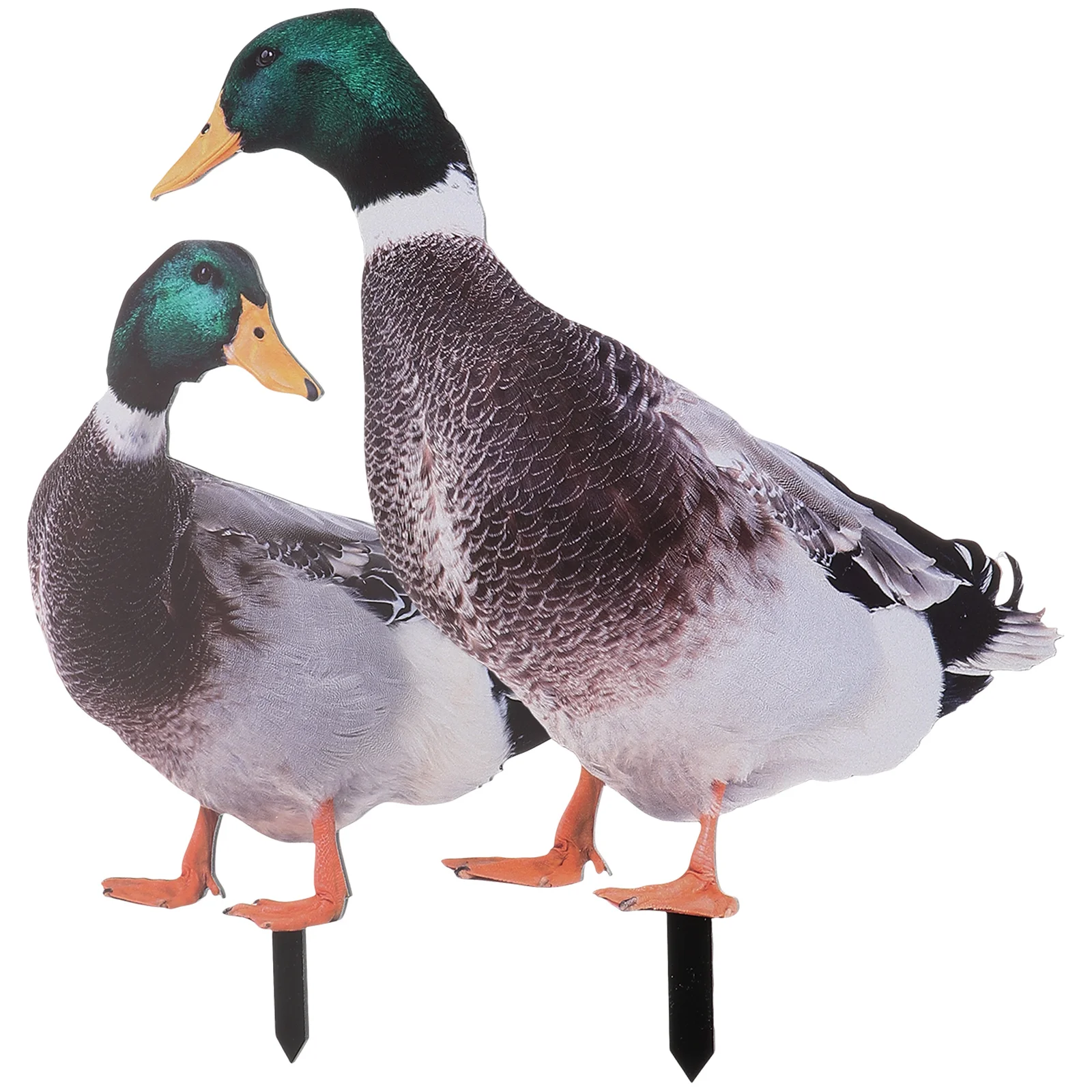 

2 Pcs Garden Duck Decoration Pond Figures Outdoor Statues Backyard & Decorations Model Holiday Household Mini Ducks