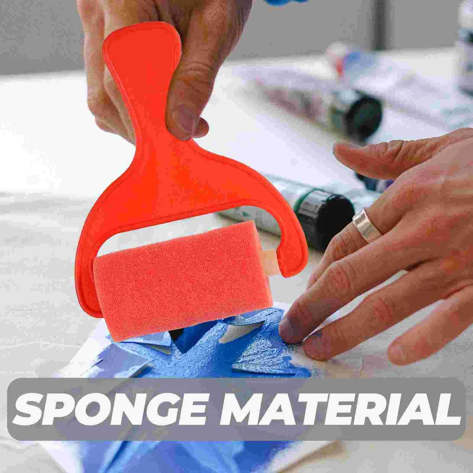 Kit De 3 Rouleaux à Peinture En éponge Pour Enfants - Tailles Différentes Avec Poignées - Lavables, Non Toxiques - Pour Activités Créatives