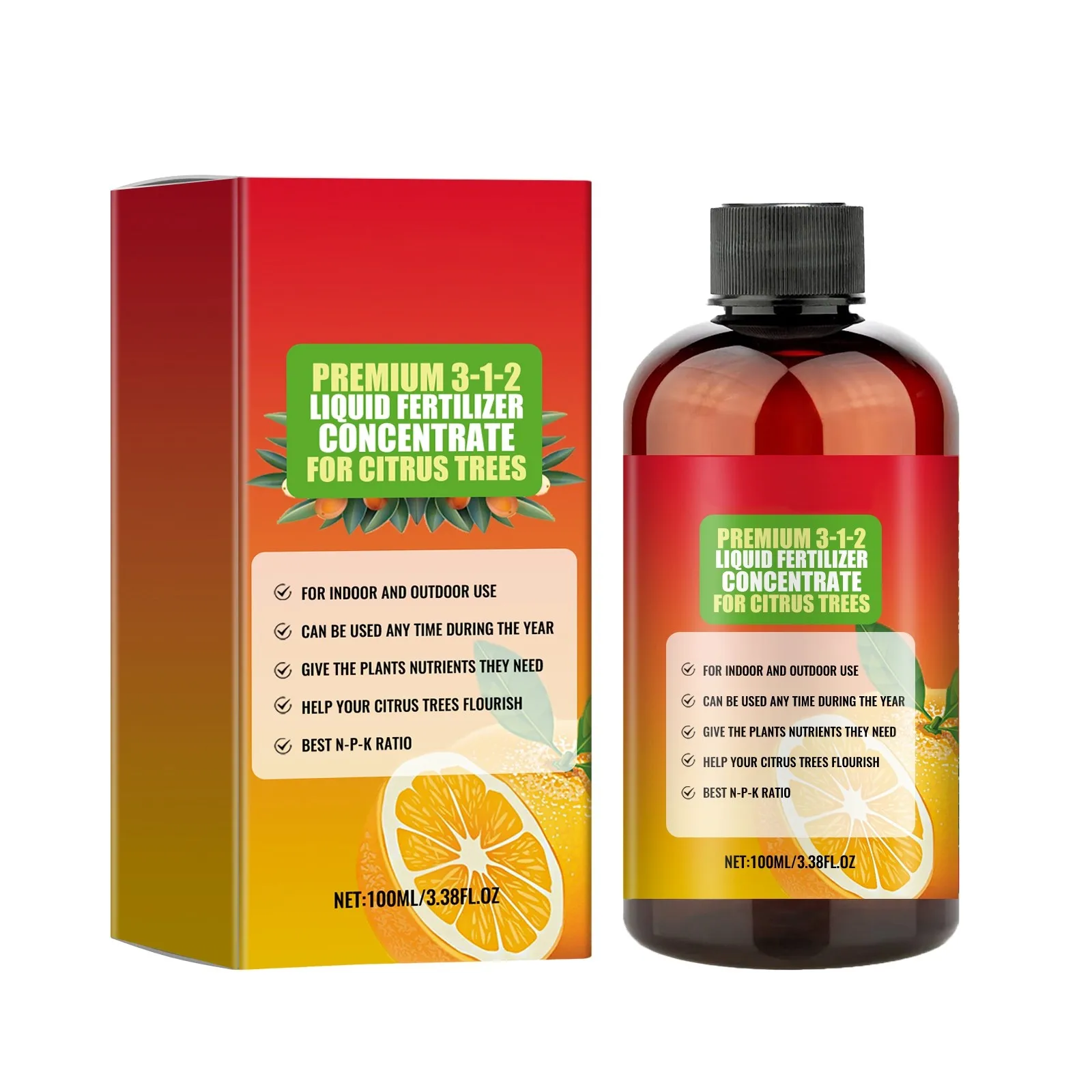 100ml MOONSPRY Citrustree Plant Fertilizer Orange Fruit Tree Plant Root Beauty Fruit Growth Nutrient Solution plant fertilizing concentrate organic fertilizer