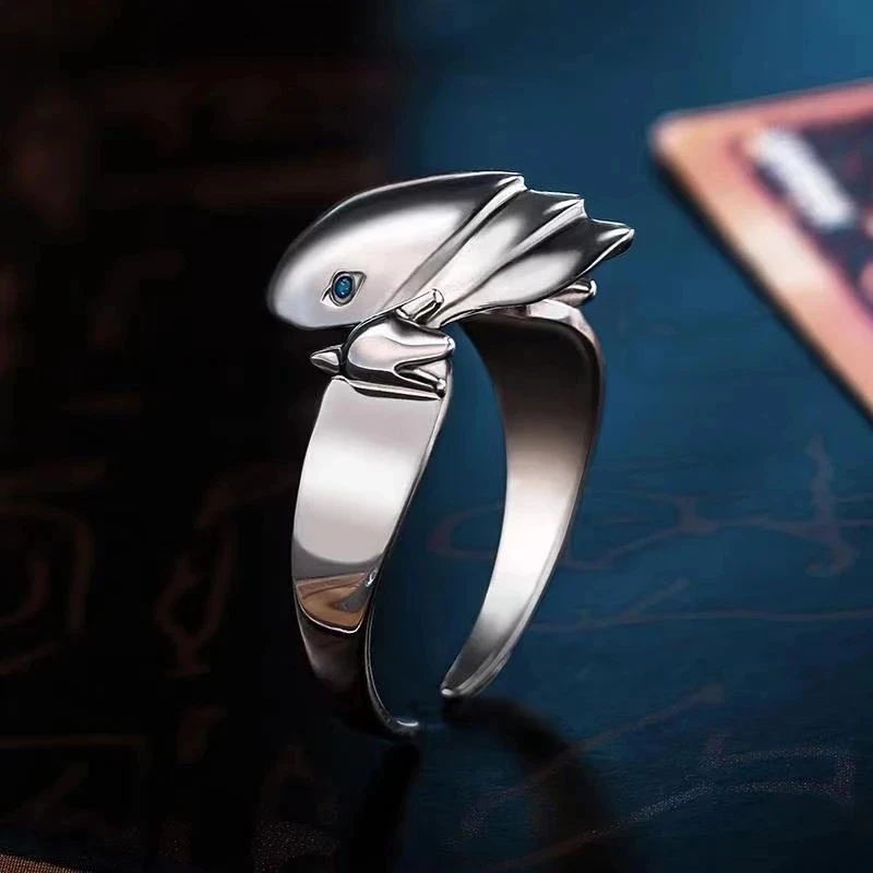 Anime Game King Ring Seto Kaiba Cosplay Ring Adjustable Opening Rings Gift Men Women Accessories