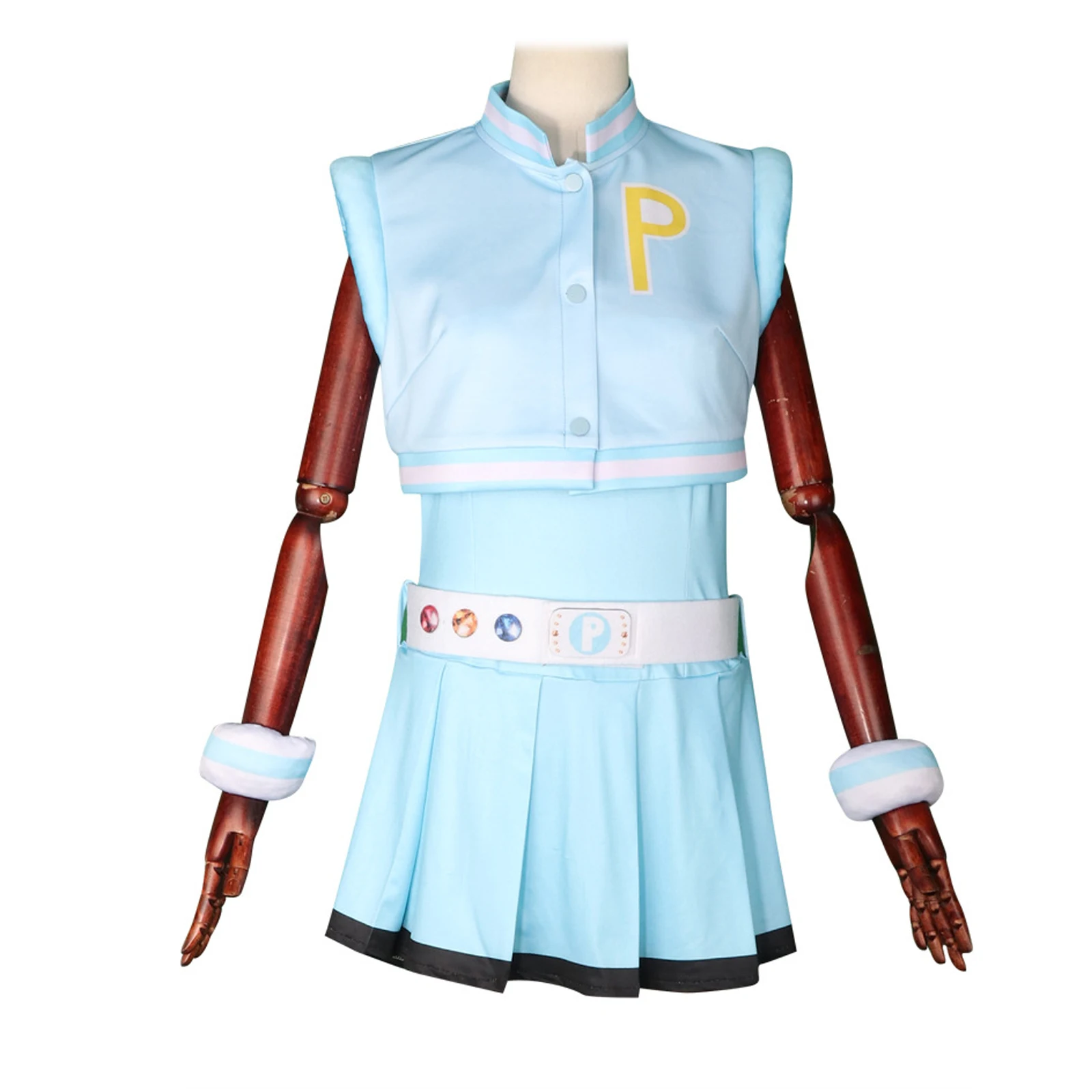 Women Cosplay Costume Flying Girl Polices Costume Women Top Skirts Full Set
