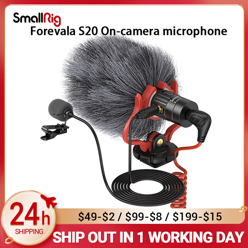Внутрикамерный микрофон SmallRig S20 с амортизирующим креплением видеомикрофон
