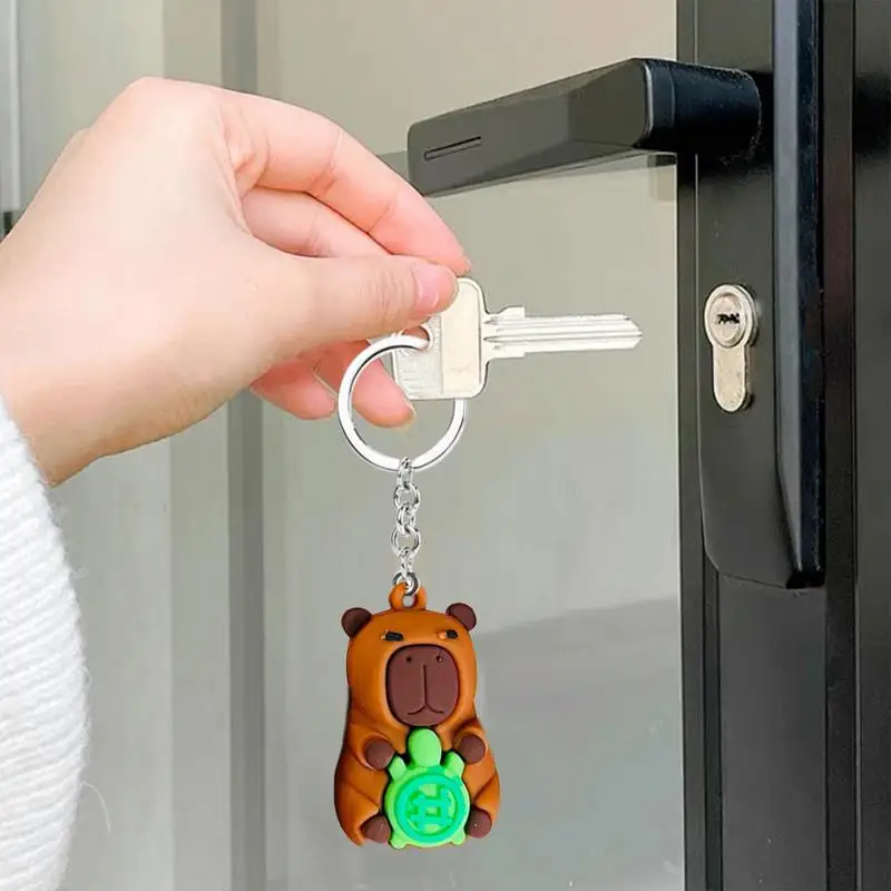 Capybara Keychain Super Cute Creative Capybara Keychain Super Cute Creative Capybara Keychain Realistic Capybara Toy Cartoon 3