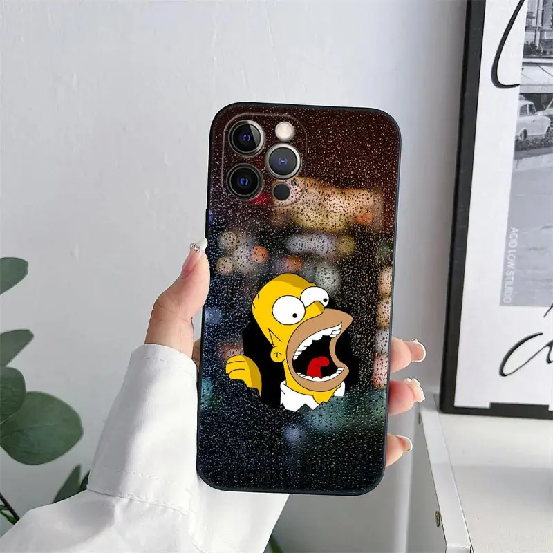 Cartoon Homer-Simpson Silicone Phone Case Cover