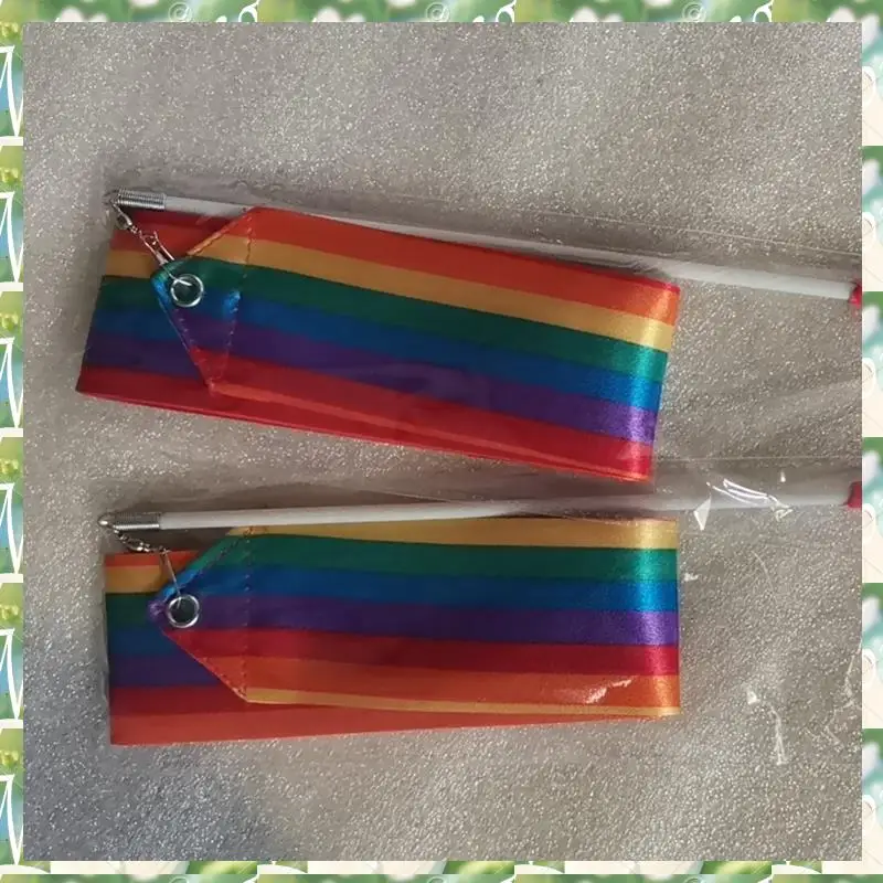 Ribbon Dance Rainbow Ribbon Colorful Gymnastics Gymnastics Rope Sporting Goods (2M)