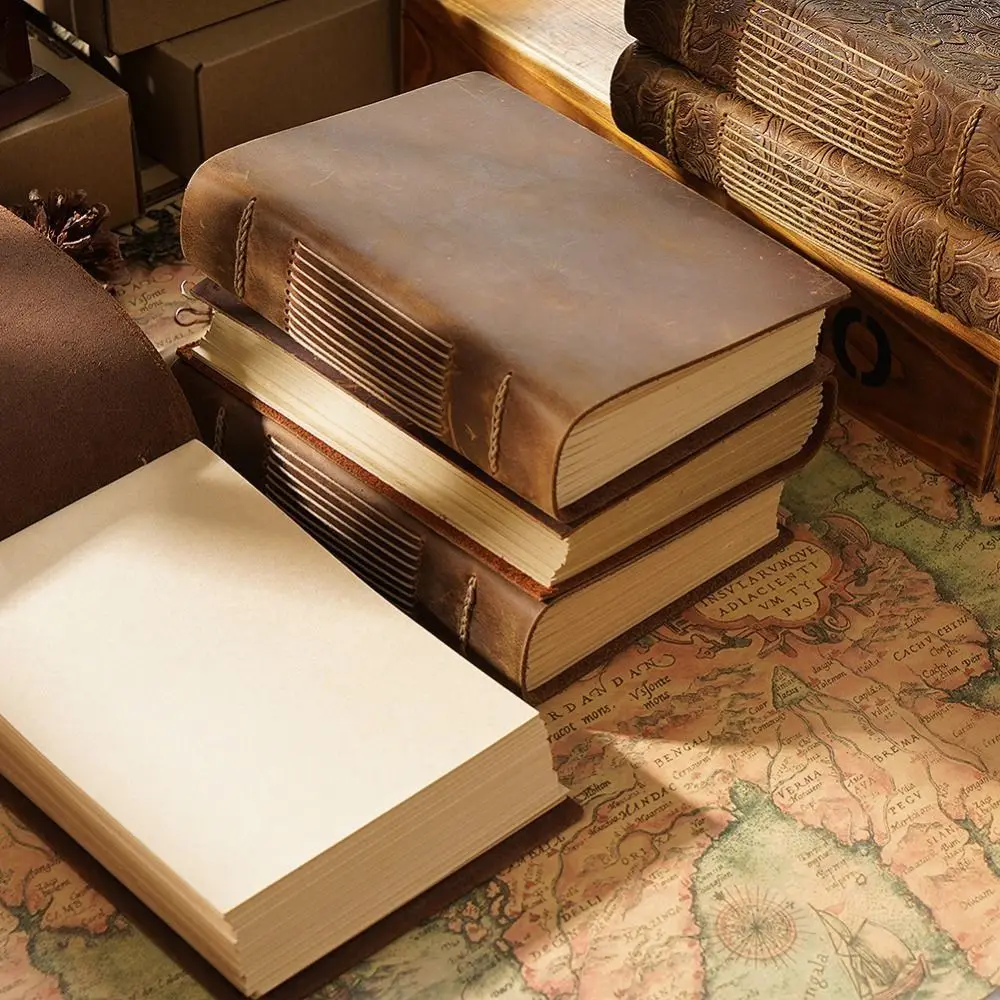 Drawing Sketchbook Handmade Embossed Genuine Leather