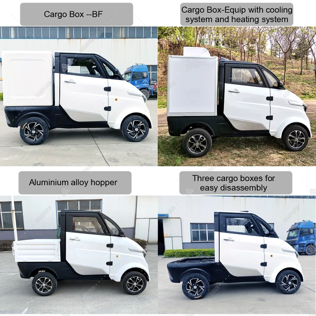 2022 Hot Sale New Design 3000W 3 Seats Electric Solar Pickup Truck China Mini Multifunctional Box