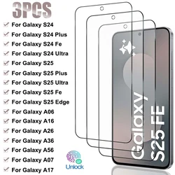 Premium Tempered Glass Screen Protector Set (3 - Pack) - 3PCS Black Glass (For S24 Plus)