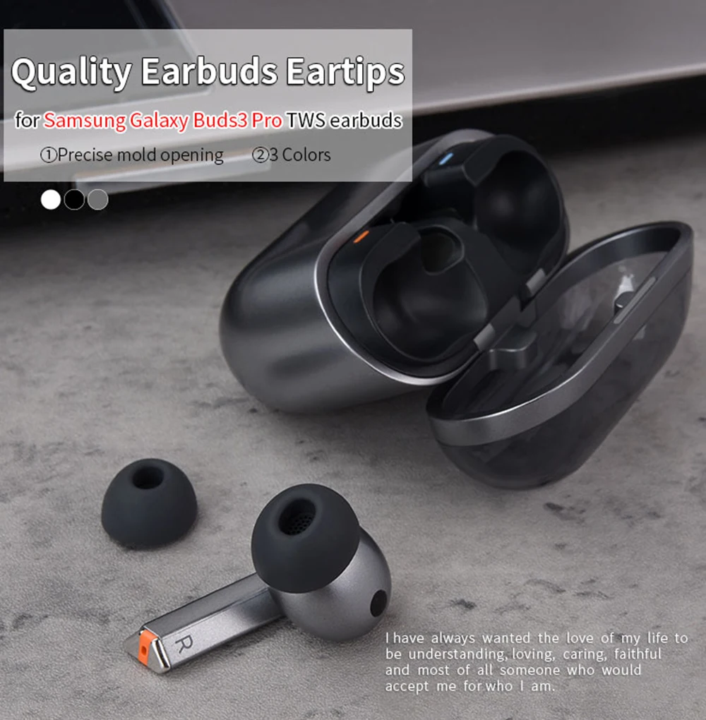 6Pcs Silicone Ear Tips for SamSung Galaxy Buds3 Pro True Wireless Earbuds Eartips Buds 3 Pro TWS Tips headphones Earplugs