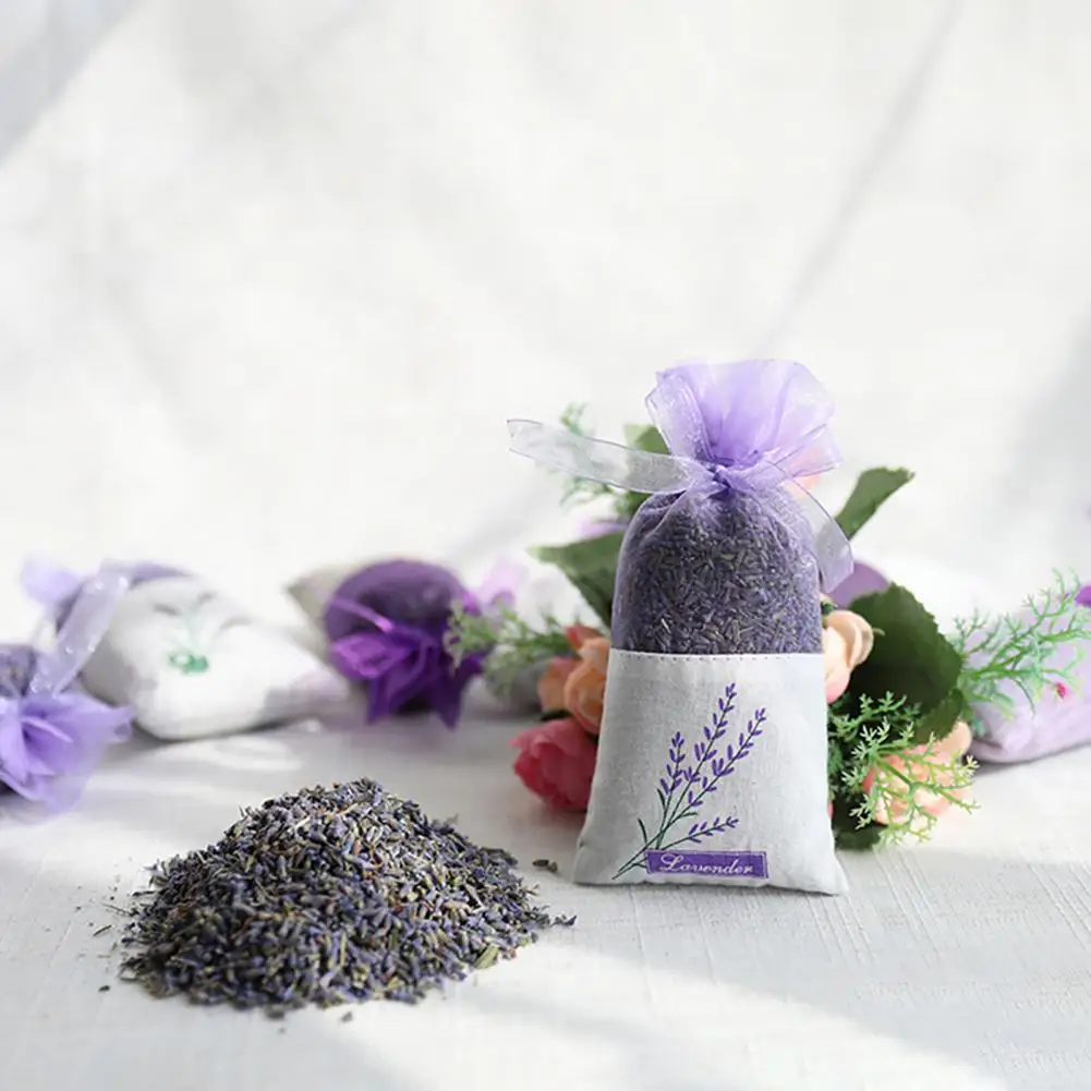 Dried Flower Sachet Sleeping Aid Dry Pretty Lavender Sachet Bag for Car Flower Relaxing Scented