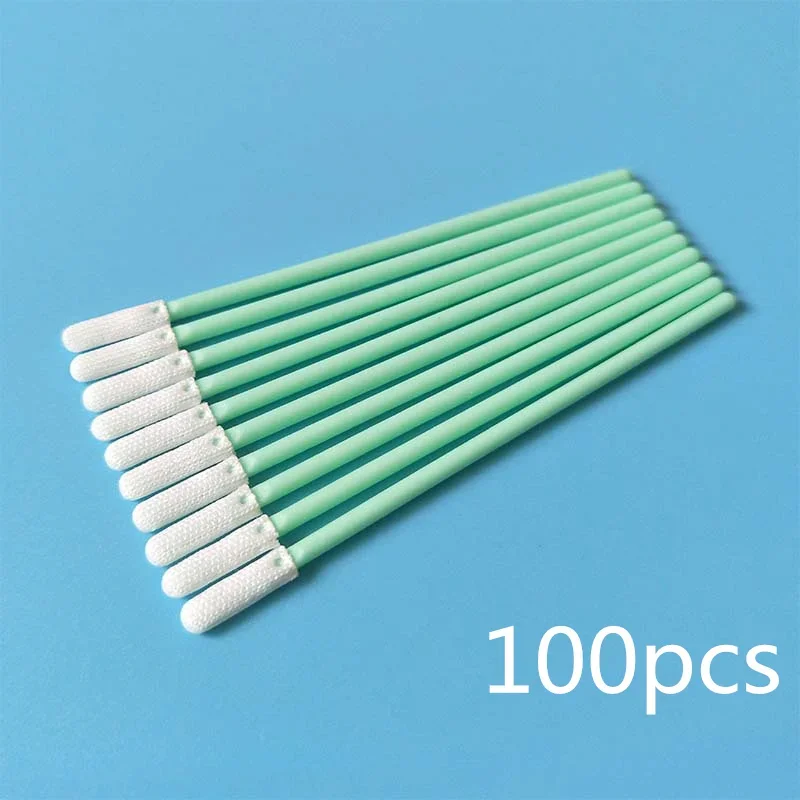 100 יחידות מברשת פוליאסטר לניקוי חדרי נקיון מבד כותנה לא סרוגה להסרת אבק וניקוי כבלי COF לתיקון טלפונים