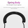 3.5MM / Type C Single Side Wired Earphone In-Ear Headphone Spring Retractable Coiled Cable Handsfree Headset USB C Jack Earbuds 6