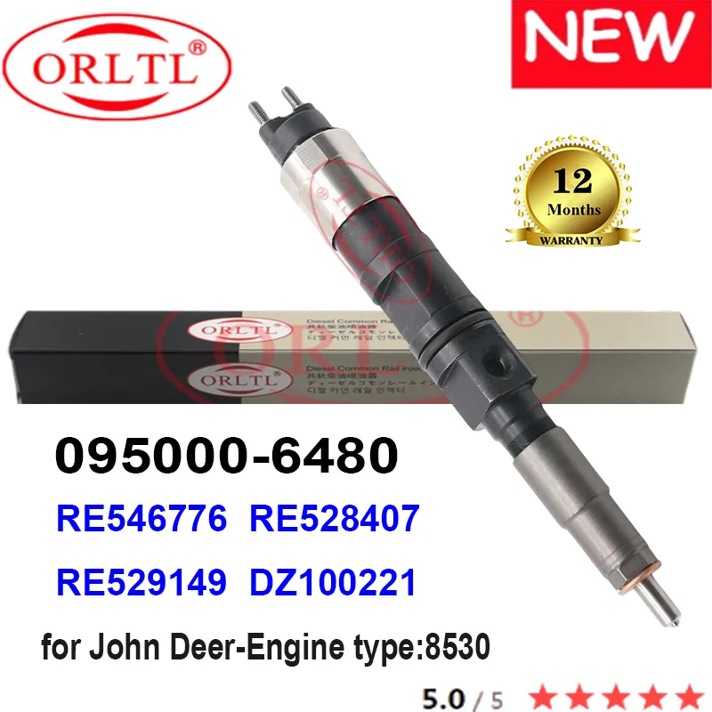 

ORLTL Diesel Engine Injector 095000-6480 DZ100221 RE546776 RE528407 RE529149 for John Deer-Engine type 8530