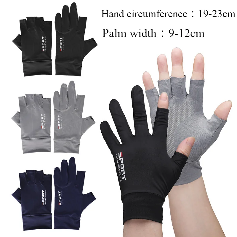 Summer Fishing Gloves for Men Fingerless Cycling Motorcycle Gloves UV Protection Breathable MTB Bike Bicycle Accessories cycling gloves fingerless gloves fishing gloves